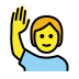 Hand up emoji